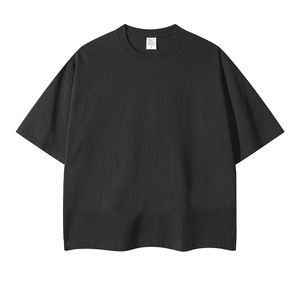 Camiseta Corta de Algodón Grueso de 260 g/m², Estilo Urbano, Holgada, de Lujo, sin Estampado - Product Image 3