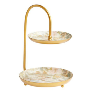 Soportes Redondos de Dos Niveles para Tartas, de Latón con Acabado Dorado, para Bodas, Cumpleaños, Exhibición Decorativa - Product Image 5