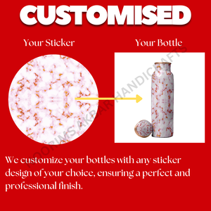 Durable 750ml <b>Metal</b> Copper <b>Water</b> <b>Bottle</b> Premium Handmade Custom Print Anti Bacterial Leakproof Stylish Design Factory Exporter - Product Image 6