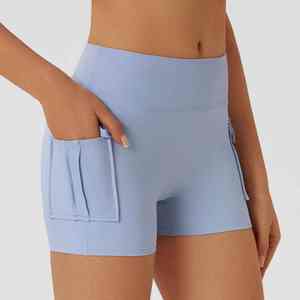 Shorts de cyclisme taille haute respirants et écologiques pour femmes - Shorts de sport, de gym, de fitness et de yoga pour un effet push-up - Product Image 6