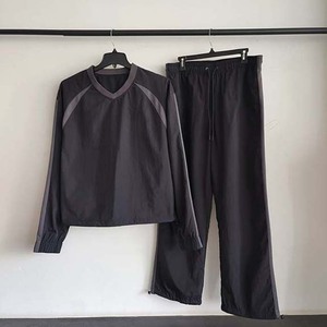 Nuevo Conjunto Deportivo de 2 Piezas con Capucha y Estampado, Chaqueta Cortavientos Holgada de Poliéster con Cremallera para Hombre - Product Image 3