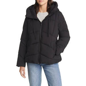 <b>Top</b> Quality <b>Black</b> <b>Black</b> Color Women Puffer Jacket Casual Design Breathable Fabric Warm Zipper Closure Winter Jacket for Outdoor - Product Image 6