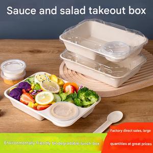 Factory Wholesale 800ml 850ml 1000ml Biodegradable Disposable Food Containers <b>Lunch</b> <b>Box</b> With Lid - Product Image 5