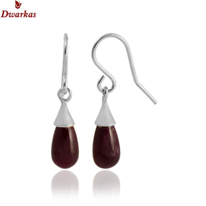 Nouveau design moderne 925 argent sterling naturel rouge onyx pierres précieuses boucle d'oreille bijoux pour filles femmes - Product Image 1
