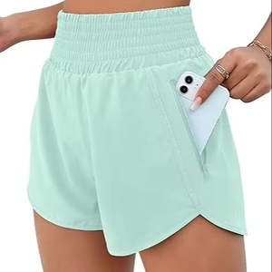 Shorts Deportivos para Mujer, Cintura Alta, con Bolsillo, Shorts Deportivos de 2.5 Pulgadas, Shorts Elásticos para Gimnasio y Entrenamiento - Product Image 4