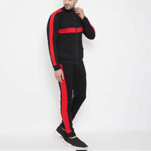 Vente en gros de logo personnalisé Ensemble de survêtement de jogging respirant à fermeture éclair de haute qualité Vêtements de sport à manches longues Ensemble de sport pour hommes - Product Image 4
