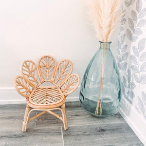 Chaises de bébé en forme de paon arc-en-ciel, chaise en rotin pour poupées et enfants, meubles de décoration de chambre à coucher - Product Image 5