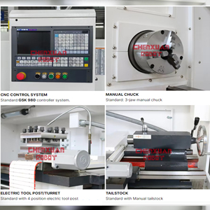 เครื่องกลึงซีเอ็นซี CK6150 ระยะหมุนสูงสุด 500 มม. สำหรับงานกลึงโลหะหนัก  แกนหมุนแบบ MT6 ความยาวชิ้นงาน 2000 มม. โครงสร้างแข็งแรงสูง - Product Image 6