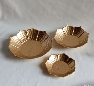 Handcrafted Gold Plated Bowls <b>Candle</b> Holder For Homes Decoration Wedding Diwali <b>Tealight</b> <b>Candle</b> Holder Diya For Diwali - Product Image 1