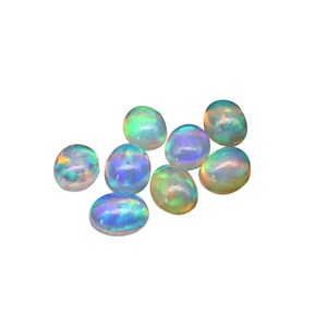 Opale de feu éthiopienne cabochon de haute qualité, opale naturelle de forme ovale 5x7mm, certifiée par un tiers, pierre précieuse en vrac pour la fabrication de bijoux - Product Image 5