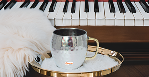 16 Ounce Insulated Stainless Steel Moscow Mule Mugs with <b>Unique</b> Design Brass Handle Durable Cup Coffee Beer Sublimation Feature - Product Image 2