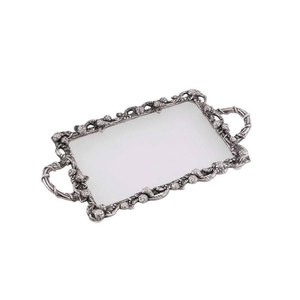 Bandeja de Metal Color Plata para Chocolate, Diseño Floral, Apta para Lavavajillas, Vajilla Clásica para el Hogar y la Cocina, para Dulces, Chocolates y Frutos Secos - Product Image 5