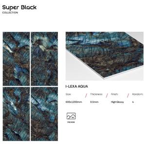 Carreaux de sol et de mur en porcelaine antidérapants à haute brillance 600x1200 mm, design marbre d'usine pour salle de bain, hôtel et salon - Product Image 3