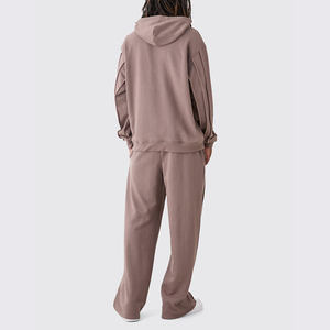 Sweat à capuche pour homme 100% coton 400gsm qualité supérieure hiver écologique couleur unie vintage terry logo personnalisé fermeture éclair - Product Image 1