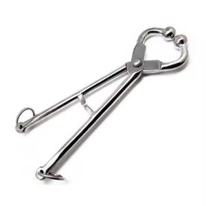 Alicates de Punta larga de acero inoxidable personalizados de calidad profesional para ganado Instrumentos veterinarios reutilizables Soporte para vacas y toros - Product Image 1