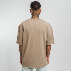 เสื้อยืดผู้ชายทรงโอเวอร์ไซส์ ลายโลโก้ด้านหน้าแบบวินเทจ ผ้าคอตตอน 100% หนานุ่ม ไม่ยับ ทรงโอ-เนค สไตล์ลำลองเท่ๆ - Product Image 3