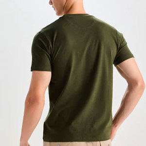 Camiseta con cuello redondo pesado de algodón 100% en blanco con estampado personalizado de diseñador del fabricante - Product Image 4