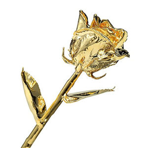 Luxe 24K Or Trempé Vraie Rose Conservée Longue Tige Fleur Dorée Éternelle Pour Toujours Rose pour la Saint Valentin et les Cadeaux de Fête des Mères - Product Image 6