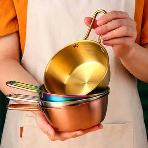 Ensemble de casseroles en acier inoxydable, finition or cuivre arc-en-ciel, ustensiles de cuisine de qualité alimentaire pour la maison, le restaurant, l'hôtel, la restauration - Product Image 2