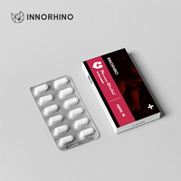 Caja de cartón plegable pequeña personalizada para medicina píldora cosmética cápsula farmacéutica insertar embalaje de papel al por menor
