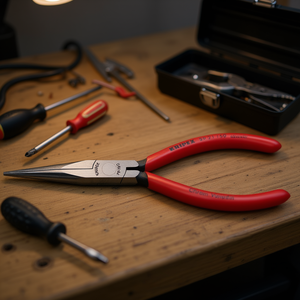 คีมโทรศัพท์แบบบางพิเศษของ Knipex ด้ามจับเคลือบสีดำ หัวขัดเงา เคลือบพลาสติกพร้อมปลายที่ละเอียด - Product Image 3