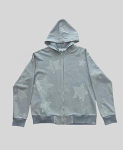 Best Factory-Made Men's Hoodies Premium Quality Custom Label Winter New Style Top Selling Embossed Embroidered <b>Beaded</b> Hoodies - Product Image 4