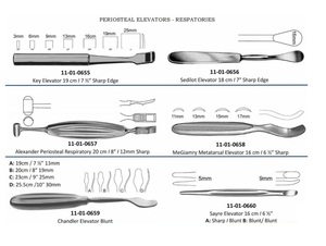 Élévateurs périostés orthopédiques dissecteurs Instruments en acier inoxydable Pakistan Maher Instruments chirurgicaux - Product Image 4