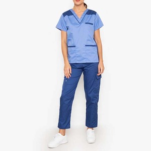 Conjuntos de Uniformes Médicos para Hospital, Uniformes de Enfermería Personalizados de Alta Calidad al por Mayor, Talla Personalizada, Tejido 100% Poliéster de Secado Rápido - Product Image 1