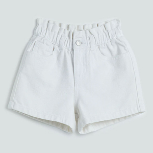 กางเกงขาสั้นเด็ก ลายการ์ตูน ผ้าฝ้าย สีขาว กางเกงขาสั้นเด็กแบบกระดาษ กางเกงยีนส์ขาสั้นเด็ก - Product Image 4