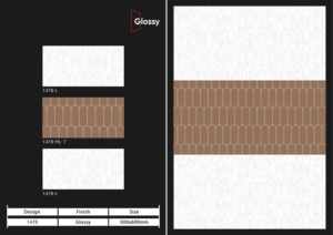 Azulejos cerámicos arquitectónicos de 300x600 mm para pared, baño, cocina, acabado brillante, mate, textura de azúcar tallado, diseño de pared interior de lujo. - Product Image 2