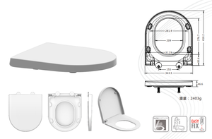 Cubierta de asiento de inodoro personalizada UF, <span class=keywords><strong>tapa</strong></span> de inodoro para baño, forma de D, <span class=keywords><strong>cuadrada</strong></span>, forma de O, forma de V para <span class=keywords><strong>WC</strong></span> - Product Image 6