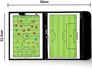 Tablero magnético de entrenamiento de fútbol (cuero PU) plegable respetuoso con el medio ambiente Carpeta de estrategia portátil duradera para entrenadores y planificación de equipos - Product Image 6