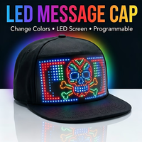 Gorras de Béisbol con Pantalla LED y Mensaje Desplazable Programable, Control por Aplicación, Texto Personalizado, Gorras LED