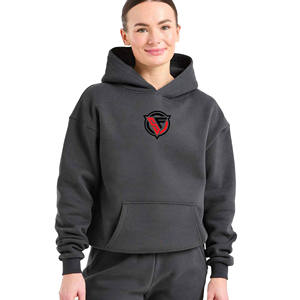 Femmes décontracté surdimensionné pull à capuche hiver chaud poids lourd personnalisé sweats avant Streetwear confortable imprimé - Product Image 2