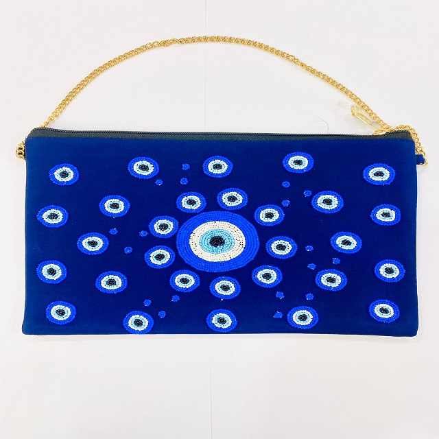 Beaded Cross Body Bag Chain Great Quality Evil Eye Hand Embellished Clutch With Tassels Rice Beaded Money Organizer Chain Purse