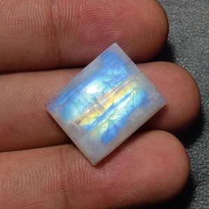 Excellente haute qualité arc-en-ciel pierre de lune Cabochon lâche pierre précieuse concepteur pierre de lune Rectangle forme Cabochon poli Cabochon - Product Image 4