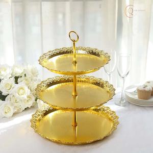 Support à gâteau rond en métal moderne avec finition de qualité supérieure, idéal pour les desserts, les gâteaux et la décoration de table - Product Image 6