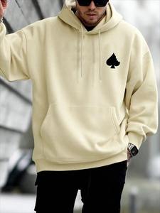 เสื้อสเวตเตอร์แบบสวมหัวเสื้อมีฮู้ดฮิปฮอปแนวสตรีทเสื้อขนแกะผ้าฝ้าย100% โอเวอร์ไซส์ - Product Image 6