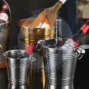SHREE RADHEY <b>Stainless</b> <b>Steel</b> Ice Bucket & <b>Wine</b> <b>Cooler</b> 3L Capacity for Home Bars Restaurants Parties - Product Image 2