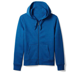 Conjunto de Sudadera con Capucha y Cremallera Unisex, Diseño Sólido OEM, Talla Grande para Hombre, 80% Algodón, 20% Poliéster, Manga Larga, Estampado, con Cremallera - Product Image 1