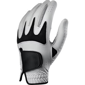 Guantes de golf de piel de oveja con logotipo personalizado de calidad superior para mujer zurda derecha - Product Image 3