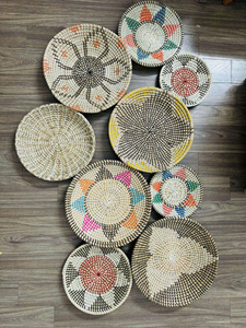 Arte de pared de algas marinas tejidas a mano, decoración colgante Bohemia natural para sala de estar y dormitorio - Product Image 3