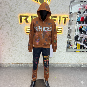 New Best Material Perfect Cutting Private Logo Low Price Zipper Tracksuit For Men Unique Style New Design Mens Tracksuits - Product Image 5