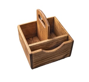 Cubiertos de madera de materiales ecológicos, caja de forma rectangular con múltiples compartimentos, utensilios de cocina, vajilla al mejor precio - Product Image 4
