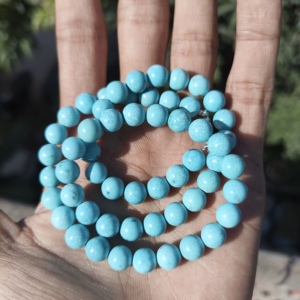 Natural <b>Turquoise</b> 8mm Rondelle <b>Beads</b> Genuine Blue <b>Turquoise</b> Stones Jewelry Making Gemstone <b>Beads</b> Healing Crystal <b>Beads</b> Necklace - Product Image 2