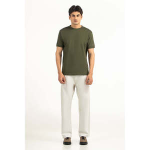 Camiseta de Hombre Personalizada Ecológica Verde con Serigrafía Frontal, 100% Algodón, Cuello Redondo, Corte Regular, Proveedor OEM con Logotipo Personalizado - Product Image 6