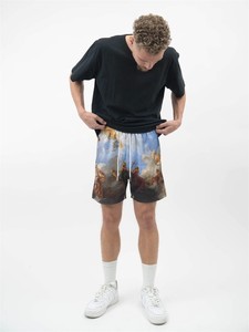 OEM Wholesale <b>Men's</b> Graphic Polyester <b>Mesh</b> <b>Shorts</b> Breathable Hip Hop Print Waist Drawstring Sizes <b>S</b> 2XL for Fitness Gym - Product Image 3