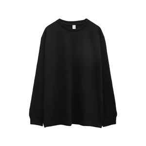 Camiseta de manga larga con cuello redondo de algodón pesado de 250GSM con logotipo bordado impreso personalizado para hombre y mujer, camiseta de manga larga en blanco para hombre - Product Image 3