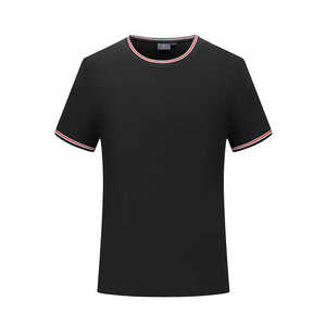 Top qualité hommes T-Shirts coton été T-Shirt noir Style à la mode T-Shirt couleur unie surdimensionné T-shirt hommes - Product Image 3