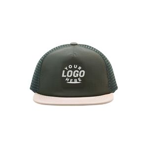 Gorra Trucker de Malla Bicolor con Logotipo Personalizado, Visera Plana, Ligera, Transpirable, Estilo Urbano y de Golf, Ajustable con Cierre a Presión - Product Image 3